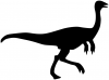 +extinct+dinosaur+jurassic+birdlike+dinosaur+silhouette+ clipart