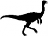 +extinct+dinosaur+jurassic+birdlike+dinosaur+silhouette+ clipart