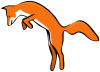 +animal+Canidae+omnivorous+fox+red+pouncing+ clipart