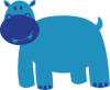+animal+hippo+grinning+ clipart