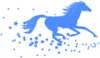 +animal+mammal+horse+running+in+stars+blue+ clipart