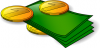 +money+currency+loot+dinero+normal+bills+and+coins+ clipart