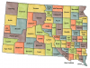 +state+territory+region+map+normal+US+State+Counties+South+Dakota+ clipart