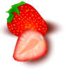 +fruit+food+produce+strawberry+and+slice+ clipart