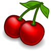 +fruit+food+produce+twin+cherries+ clipart
