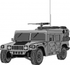 +transportation+military+army+vehicle+hmmwv+ clipart