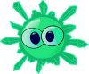 +alien+crystal+eyes+green+blob+splat+ clipart