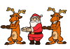 +dancing+reindeer+santa+christmas+ clipart