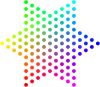 +hexagram+color+dots+rainbow+star+ clipart