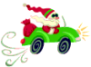 +santa+race+car+ clipart