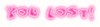+word+text+you+lost+pink+ clipart