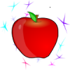 +apple+stars+fruit+animation+food+eat+healthy+sparkle+ clipart