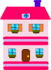 +pink+house+building+home+ clipart