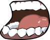 +mouth+loud+yell+teeth+toungue+speak+ clipart