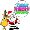 +new+high+score+santa+clause+reindeer+holidays+ clipart