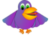+purple+parrot+beak+open+ clipart