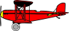 +red+biplane+plane+fly+aeroplane+ clipart