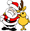 +santa+clause+reindeer+christmas+friends+jolly+ clipart