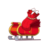 +sleigh+red+animation+sack+ clipart