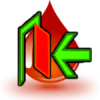 +blood+drop+arrow+left+door+exit+ clipart