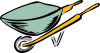 +wheelbarrow+yard+empty+ clipart