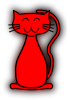 +red+cat+comic+character+ clipart