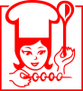 +baker+red+logo+cook+ clipart