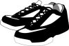 +black+white+shoes+tennis+ clipart