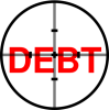+debt+destruction+target+ clipart