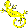 +geck0+lizard+yellow+animal+reptile+ clipart