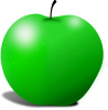 +green+apple+fruit+healthy+food+ clipart
