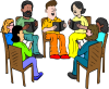 +group+social+people+sitting+ clipart