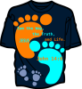 +jesus+is+lord+footprints+shirt+ clipart