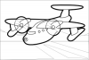 +outline+aeroplane+fly+ clipart