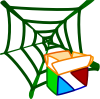 +spider+web+box+package+ clipart