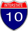 +street+sign+interstate+10+shield+ clipart