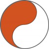 +ying+yang+orange+white+ clipart
