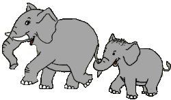 +animal+elephant+and+baby++ clipart