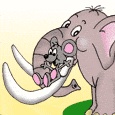+animal+elephant+and+mouse++ clipart