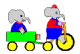 +animal+elephant+on+a+tricycle++ clipart