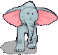 +animal+elephant+with+pink+ears++ clipart