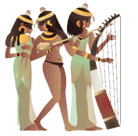 +egypt+musical+women++ clipart