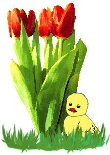 +holiday+Easter+Tulips+and+chicks+amimation+ clipart