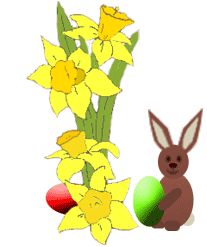 +holiday+daffodils+and+bunny+amimation+ clipart