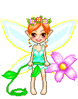 +nymph+fairywith+a+pink+flower+s+ clipart