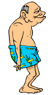 +people+old+man+in+swimming+trunks++ clipart
