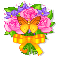 +flower+blossom+posy+and+butterfly++ clipart