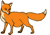 +animal+fox+winking++ clipart