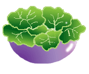 +food+bowl+of+lettuce++ clipart