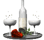 +food+champagne++ clipart